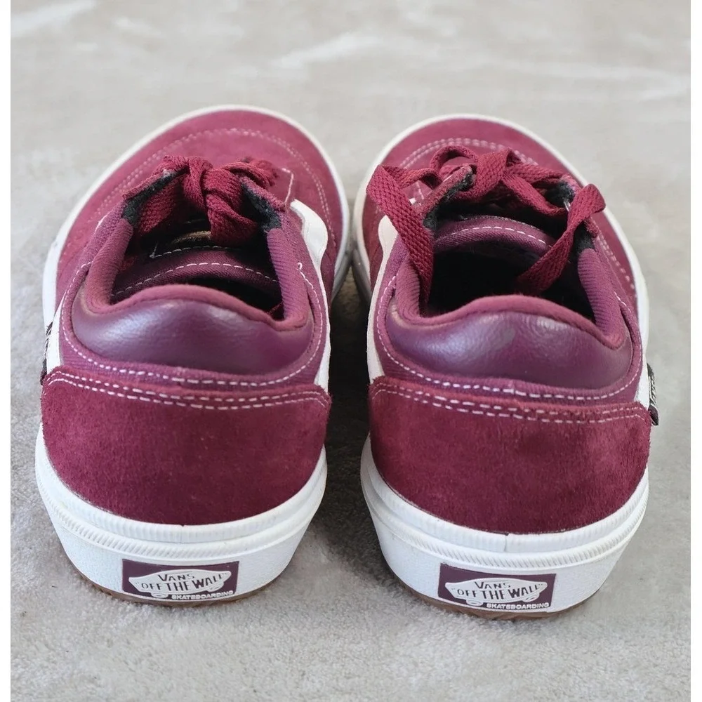 Vans Skate Shoes Mens Size 5 Burgundy Suede‎ Wafflecup Low Top Skateboarding